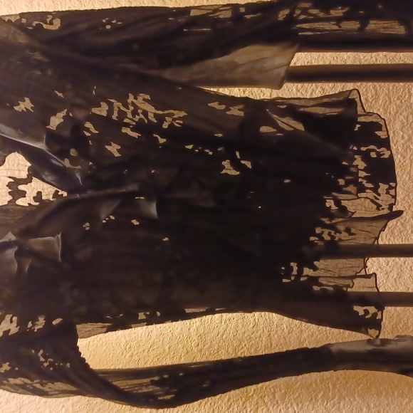 Black sheer evening top - Picture 8 of 11